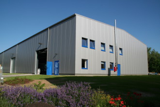 Produktionshalle GGG Halle Aussenansicht